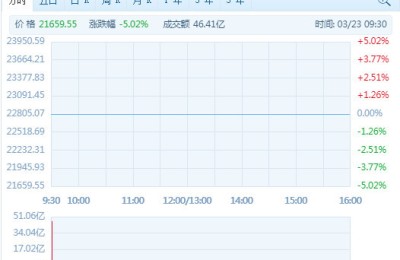 蓝筹股近全线走低创科实业跌超9%